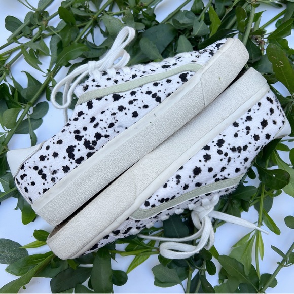 Madewell Unisex White Multi Splatter-Painted Calf Hair Sidewalk Low-Top Sneakers - Picture 3 of 10